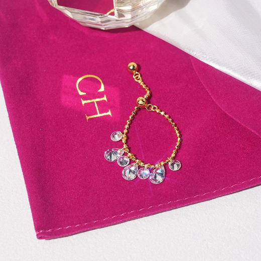 北京仓｜Crystal haze-Eterna-流苏 金色 锆石 戒指［挪威设计师］ 商品图4