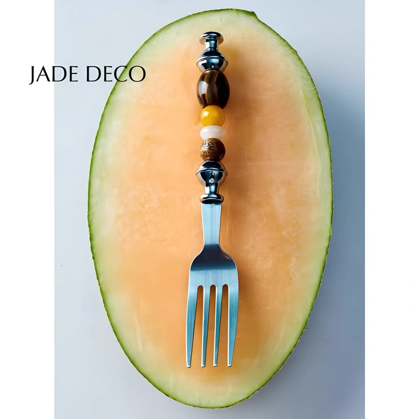 【苏州】Jadeco/天然石串珠餐叉