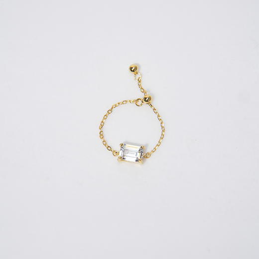 北京仓｜Crystal haze-Eterna-方形 金色 锆石 戒指［挪威设计师］ 商品图4