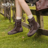 预售|Safiya/索菲娅2025小众绒面复古圆头休闲百搭高筒游牧拳击靴 SFD4116405 商品缩略图4