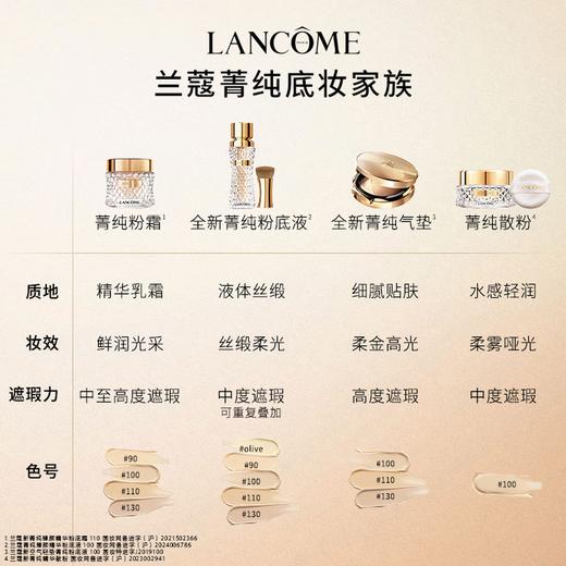 兰蔻 全新菁纯臻颜粉底液 35ml 细腻服帖滋润干皮高光 商品图4