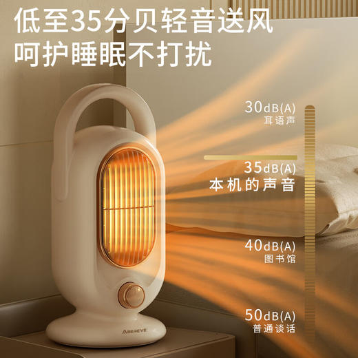 【多样屋专柜】艾贝丽桌面暖风机浅黄色台式 商品图1