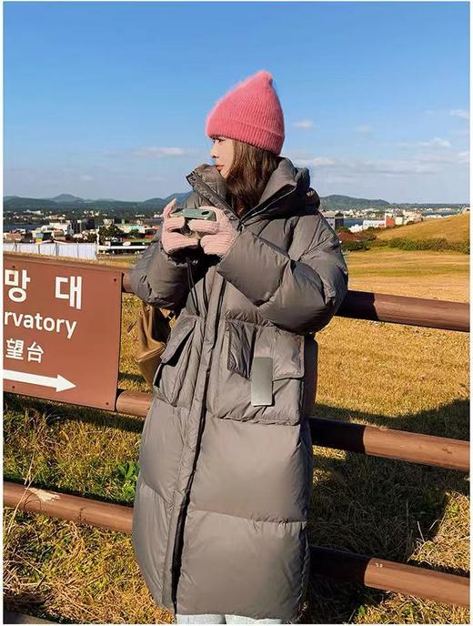蓬松！！【羽绒服】605绒子含量90%  韩版爆款特调色宽松蓬松长款羽绒服喜出 商品图3