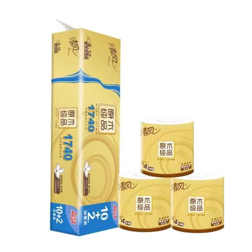 B21C4J1清风1740金装卷纸10+2卷/提 商品图0