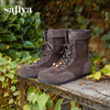 预售|Safiya/索菲娅2025小众绒面复古圆头休闲百搭高筒游牧拳击靴 SFD4116405 商品缩略图1