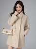 百家好品牌【100%绵羊毛】CF32韩版减龄小香风双排扣中长外套-喜出 商品缩略图1