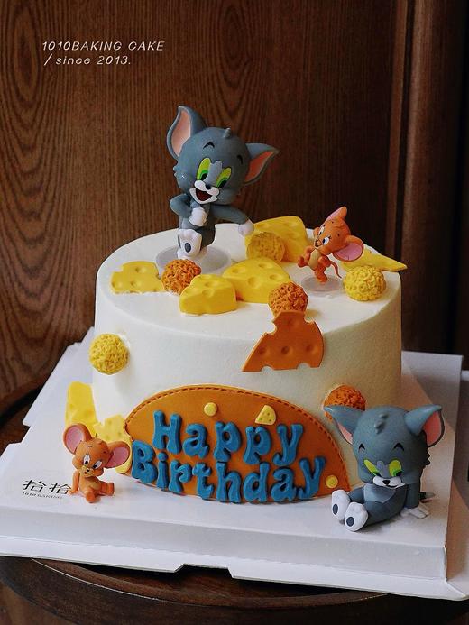 「猫和老鼠·Tom&Jerry」翻糖巧克力·100%动物奶油（附图6寸·提前3天预订） 商品图0