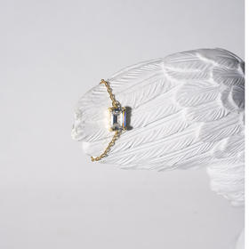 北京仓｜Crystal haze-Eterna-方形 金色 锆石 戒指［挪威设计师］