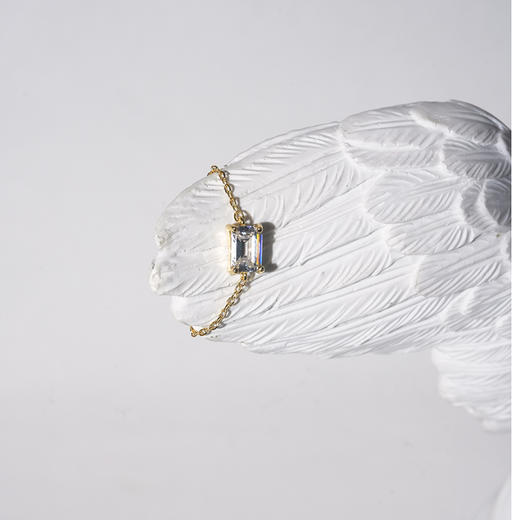 北京仓｜Crystal haze-Eterna-方形 金色 锆石 戒指［挪威设计师］ 商品图0