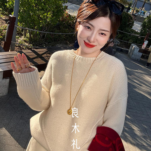 【特价不退换】【预售7天】良木礼山羊绒上衣（D25102661F） 商品图3