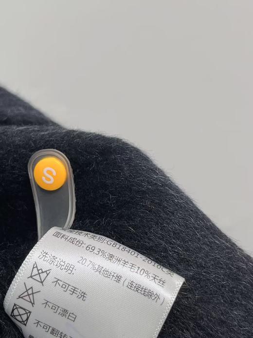 赠送围巾【轻奢双面尼】2523（澳洲羊毛➕天丝）高级感围巾短款双面尼大衣外套-喜出 商品图5