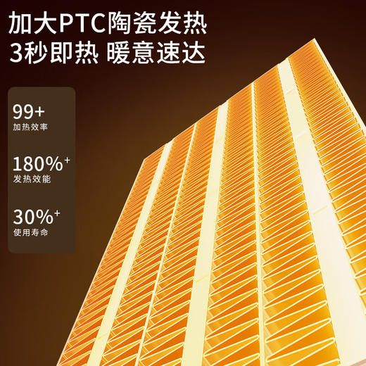 【多样屋专柜】艾贝丽桌面暖风机浅黄色台式 商品图6