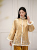 盛唐牡丹盛奢系列 | 松花黄一年景手绣水貂棉服 商品缩略图0
