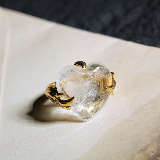 北京仓｜Goossens Paris-COEUR PRECIEUX CRISTAL NATUREL-爱心 戒指［法国设计师］ 商品图4