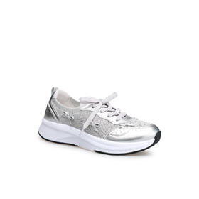 豪麟名鞋奥莱迪嘉女鞋时尚休闲鞋织物+牛皮革DJSKA52WX054灰色  原价1660元