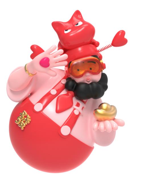 四喜财神-粤财神-桃夭夭23cm 商品图0