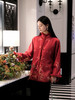 盛唐牡丹盛奢系列 | 赤色一年景手绣水貂棉服 商品缩略图7
