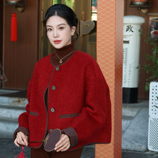 【预售7天】良木礼羊毛外套（D25103879） 商品图0