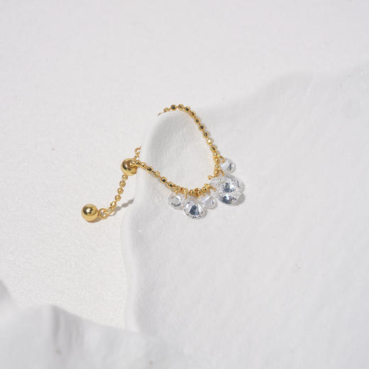 北京仓｜Crystal haze-Eterna-流苏 金色 锆石 戒指［挪威设计师］ 商品图8