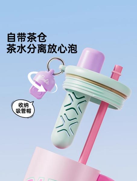 GERM格米芭比冰霸杯保温杯粉色运动（1200ml） 商品图4