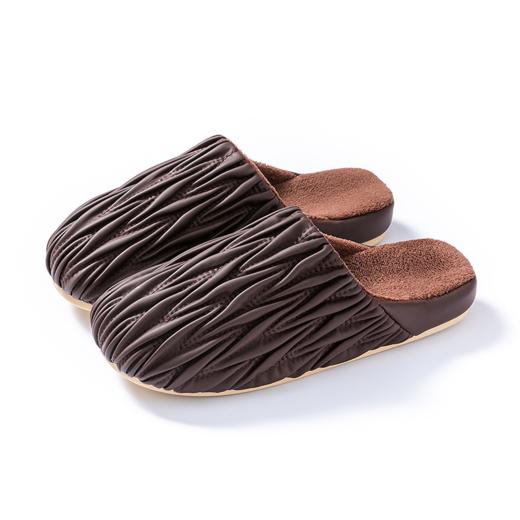 复制版不上架【多样屋专柜】多样屋PU防水防滑加绒保暖拖秋冬拖鞋白（建议拍大一码） 商品图5