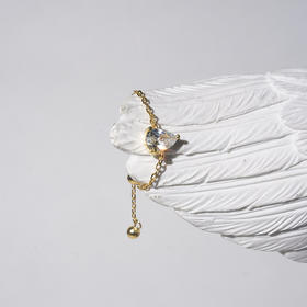 北京仓｜Crystal haze-Eterna-水滴 金色 锆石 戒指［挪威设计师］