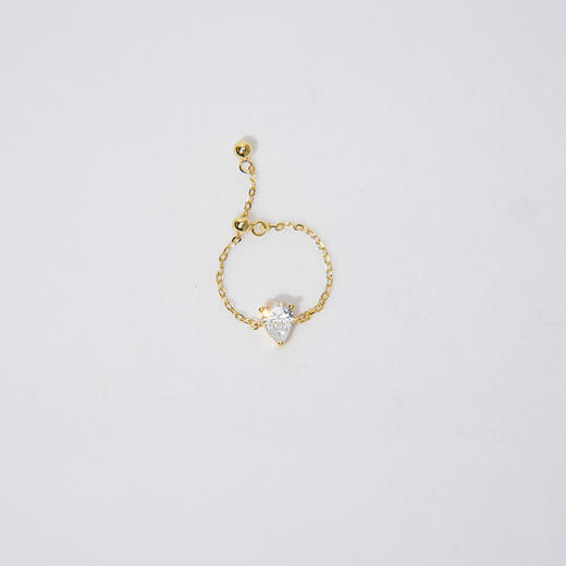 北京仓｜Crystal haze-Eterna-水滴 金色 锆石 戒指［挪威设计师］ 商品图2