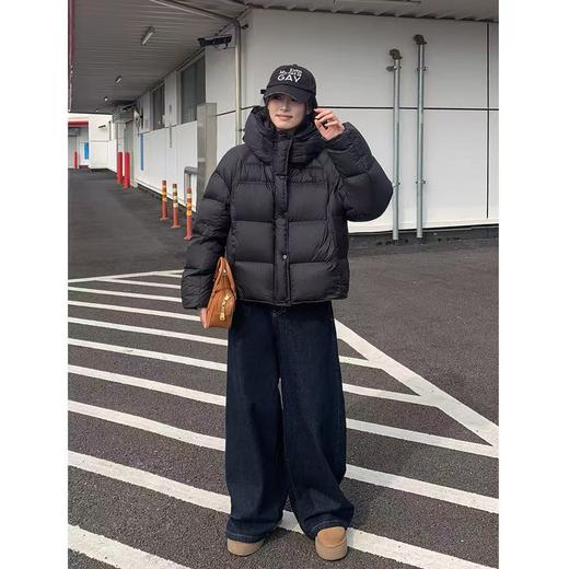 简约款【羽绒服】充绒量90% 8012连帽简约百搭短款休闲羽绒服-喜出 商品图1