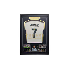 收藏系列 C罗 皇马队7号 15/16 亲笔签名球衣