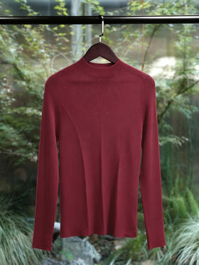 盛唐婧 | 时尚百搭打底羊毛衫-红色