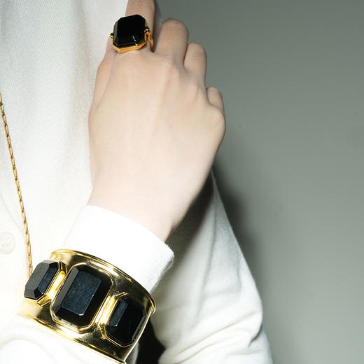 北京仓｜Goossens Paris-MANCHETTE 3 CRN- 黑玛瑙 手镯［法国设计师］ 商品图7