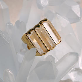 北京仓｜Goossens Paris-Stones-三颗天然水晶 戒指［法国设计师］