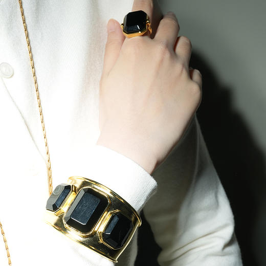 北京仓｜Goossens Paris-MANCHETTE 3 CRN- 黑玛瑙 手镯［法国设计师］ 商品图5