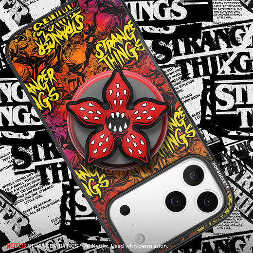 【异世界回信】异世界开启 泡泡骚 × 怪奇物语联名系列 POPCASE手机壳 MagSafe Popcase磁吸款 黑红 iPhone17/16/15/14/13 商品图1