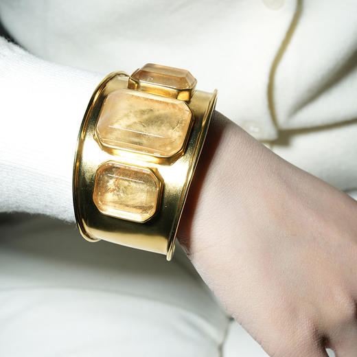 北京仓｜Goossens Paris-Stones-方形水晶 开口手镯［法国设计师］ 商品图3