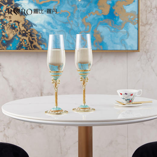 E-LB-R9224J  罗比罗丹  珍爱一生香槟对杯（7.5*7.5*24） 商品图2