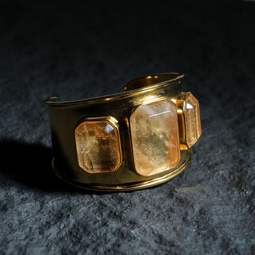 北京仓｜Goossens Paris-Stones-方形水晶 开口手镯［法国设计师］ 商品图0