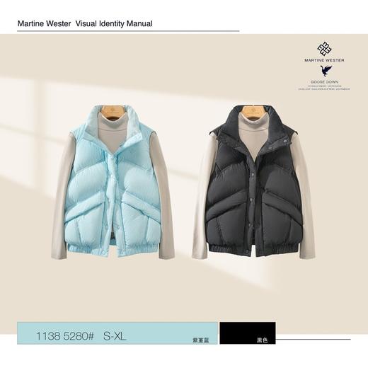 Martine Wester 女款（N66）湿法涂层面料立领鹅绒马甲 1138 5280 商品图0