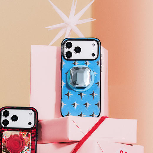 【闪闪的季节】闪闪蓝曜石·MagSafe圆啪嗒 MAGSAFE磁吸手机气囊支架 Round圆啪嗒系列 蓝色 商品图1