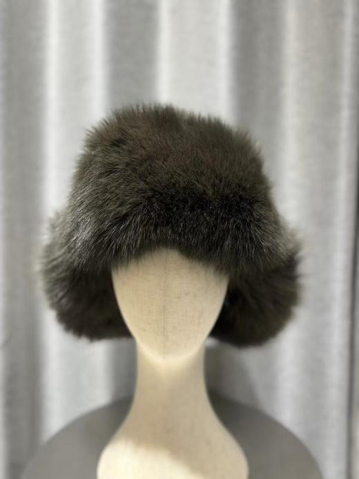 Yves Salomon - CHAPKA SKIWEAR FABRIC/FOX - TAIGA - 女装 - 墨绿色 商品图0