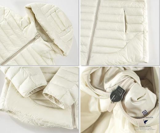 Martine Wester 女超高密度轻量面料薄款连帽鹅绒服 11385315 商品图5
