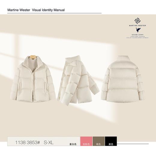 Martine Wester女款下摆小开叉立领鹅绒服  1138 3853 商品图5