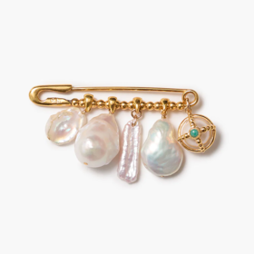 北京仓｜Chan Luu-Charlotte-夏洛特 淡水珍珠 胸针［美国设计师］