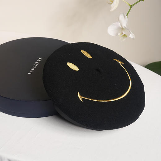 北京仓｜LAULHERE-SMILEY-经典黑色 贝雷帽［法国设计师］ 商品图7