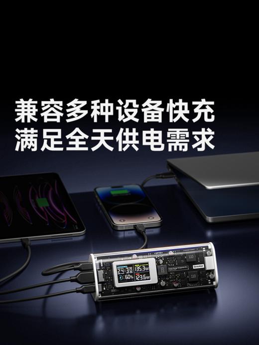 SHARGE/闪极 赛博棱镜移动电源 24000mAh 适用于苹果17小米华为手机平板可带上飞机高铁 商品图2