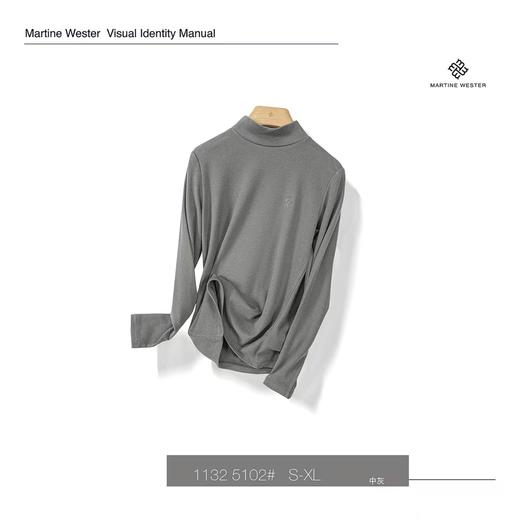 不是市场货..Martine Wester 女式德绒面料长袖T 11325102 商品图5