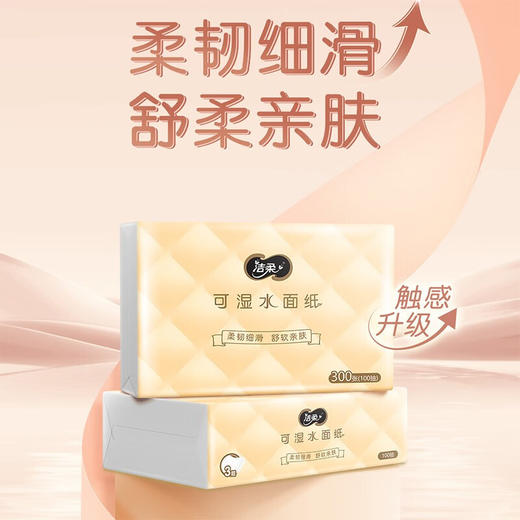 【分仓直发包邮】洁柔抽纸柔韧3层100抽可湿水面巾纸24包整箱JR306-08A 商品图1