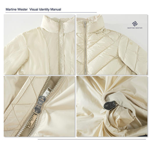 MARTINE WESTER 女大V形切线茧型可脱卸帽中长款鹅绒服 1138 5383 商品图6