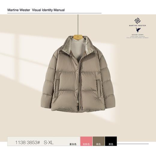 Martine Wester女款下摆小开叉立领鹅绒服  1138 3853 商品图3