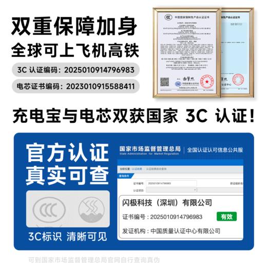 SHARGE/闪极 唱片三合一移动电源 10000mAh 适用于苹果17小米华为手机平板可带上飞机高铁 商品图4